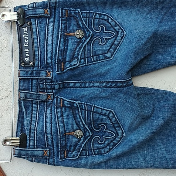 ROCK REVIVAL Jen Straight Leg Jeans Size 25 - Picture 11 of 15